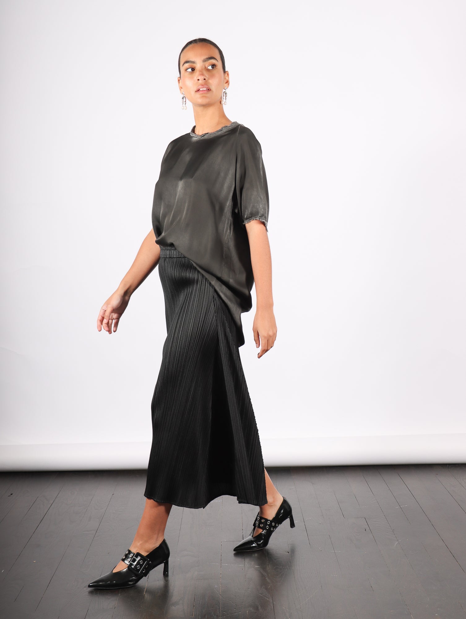 Efficient Square Skirt in Black by Pleats Please Issey