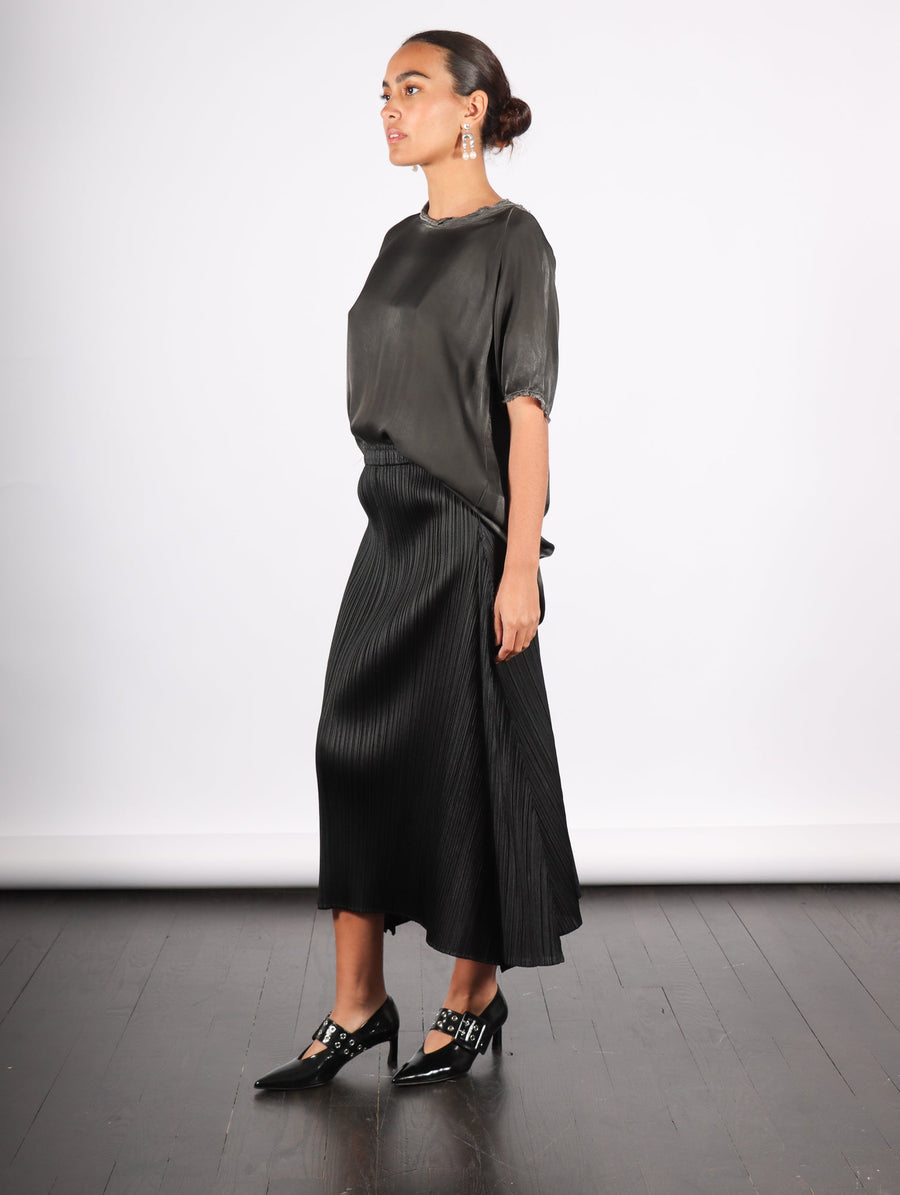 Efficient Square Skirt in Black by Pleats Please Issey Miyake