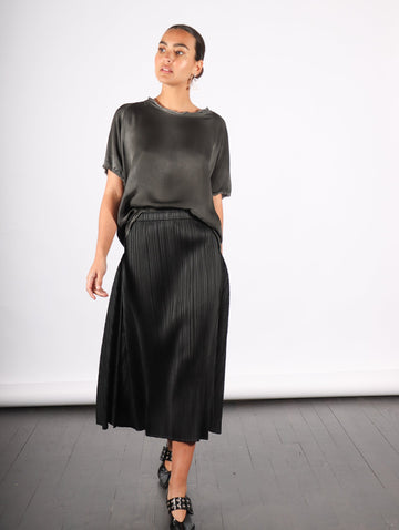 Efficient Square Skirt in Black by Pleats Please Issey Miyake-Pleats Please Issey Miyake-Idlewild