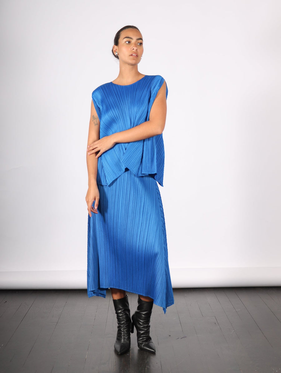 Efficient Square Skirt in Bue by Pleats Please Issey Miyake