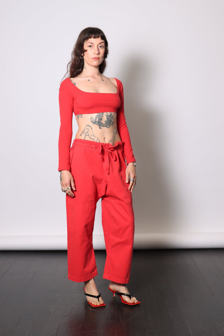 El Tigre Chiquito Crop Top in Tomate by GIL RODRIGUEZ-Tops-GIL RODRIGUEZ-Idlewild