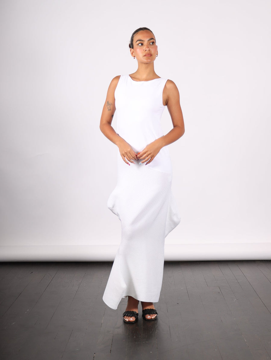 Emerge Dress in White by Issey Miyake-Idlewild