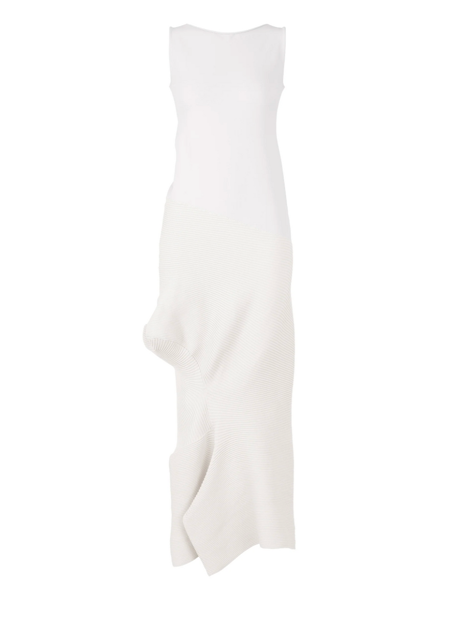 Emerge Dress in White by Issey Miyake-Idlewild