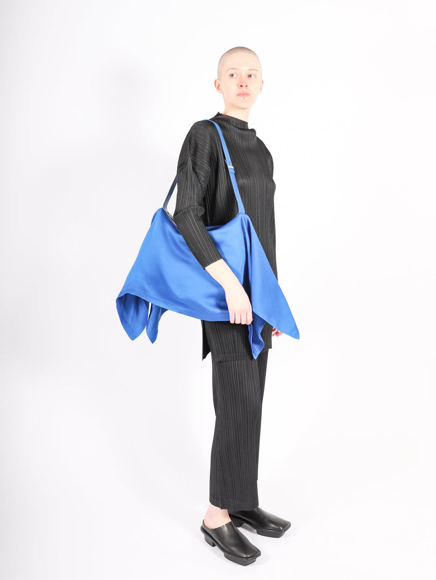 Enveloping Square Bag in Blue by Issey Miyake-Idlewild