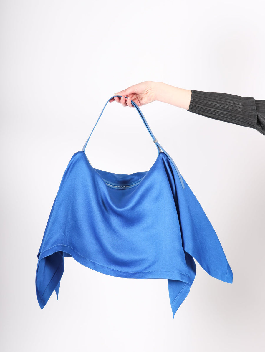 Enveloping Square Bag in Blue by Issey Miyake-Idlewild