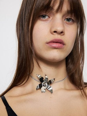 Evie Flower Necklace in Silver by Eyland-Jewelry-Eyland-Idlewild