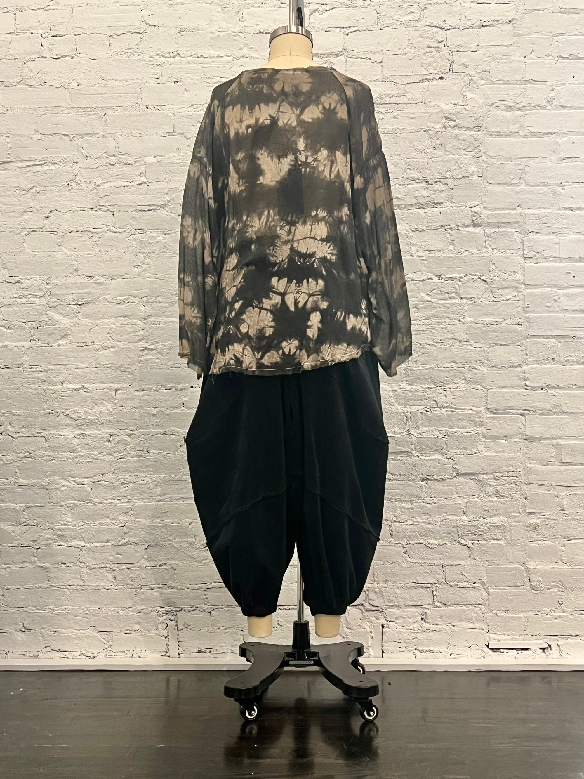 Extra Long Sleeve Tee in Wet Sand by Sanctamuerte-Tops-SANCTAMUERTE-Idlewild