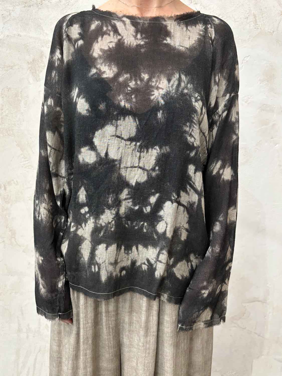 Extra Long Sleeve Tee in Wet Sand by Sanctamuerte-SANCTAMUERTE-Idlewild