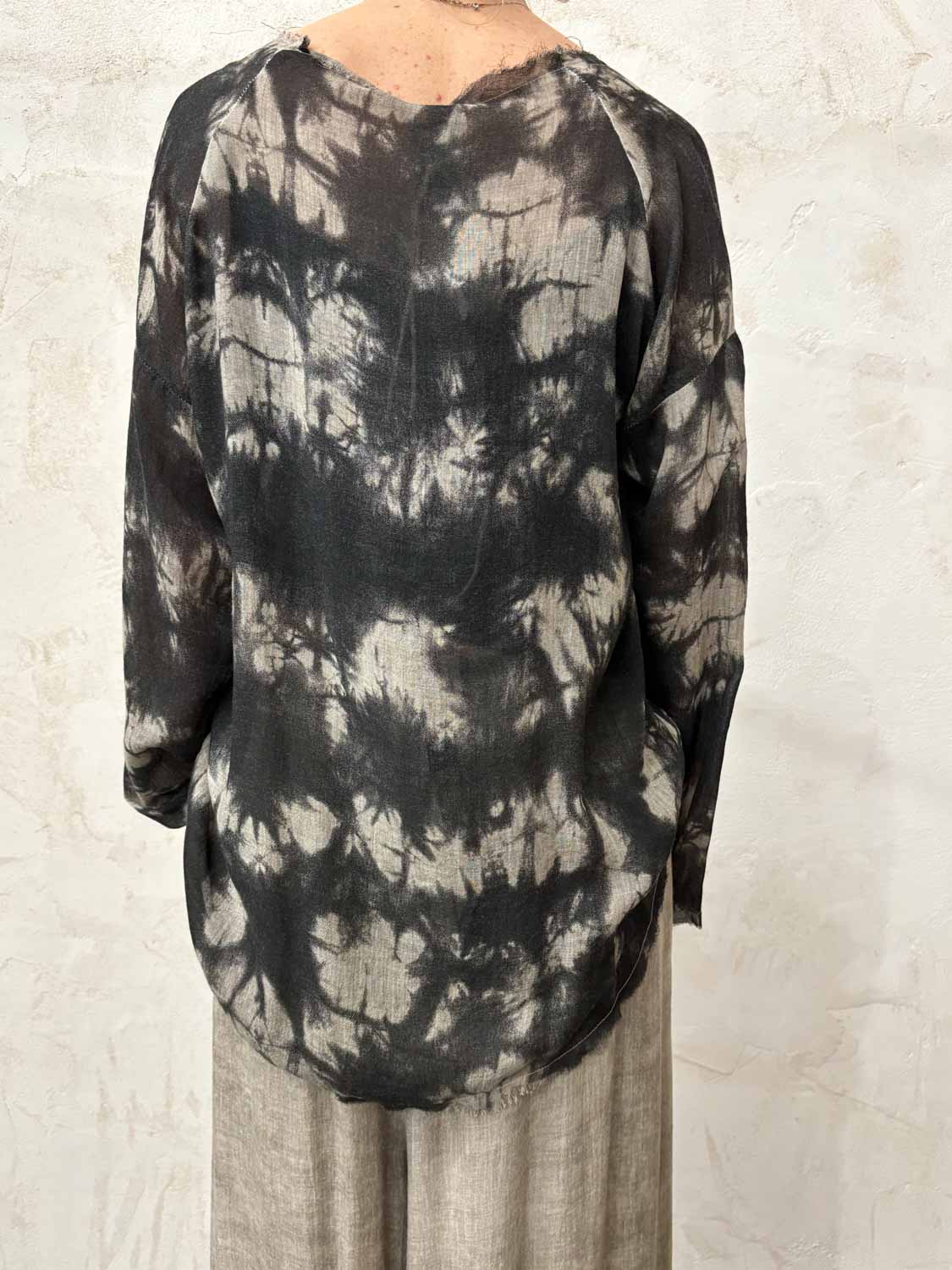 Extra Long Sleeve Tee in Wet Sand by Sanctamuerte-SANCTAMUERTE-Idlewild