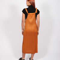 February Monthly Colors Dress in Light Brown by Pleats Please Issey Miyake