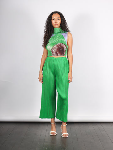 February Monthly Colors Pant in Green by Pleats Please Issey Miyake-Pleats Please Issey Miyake-Idlewild