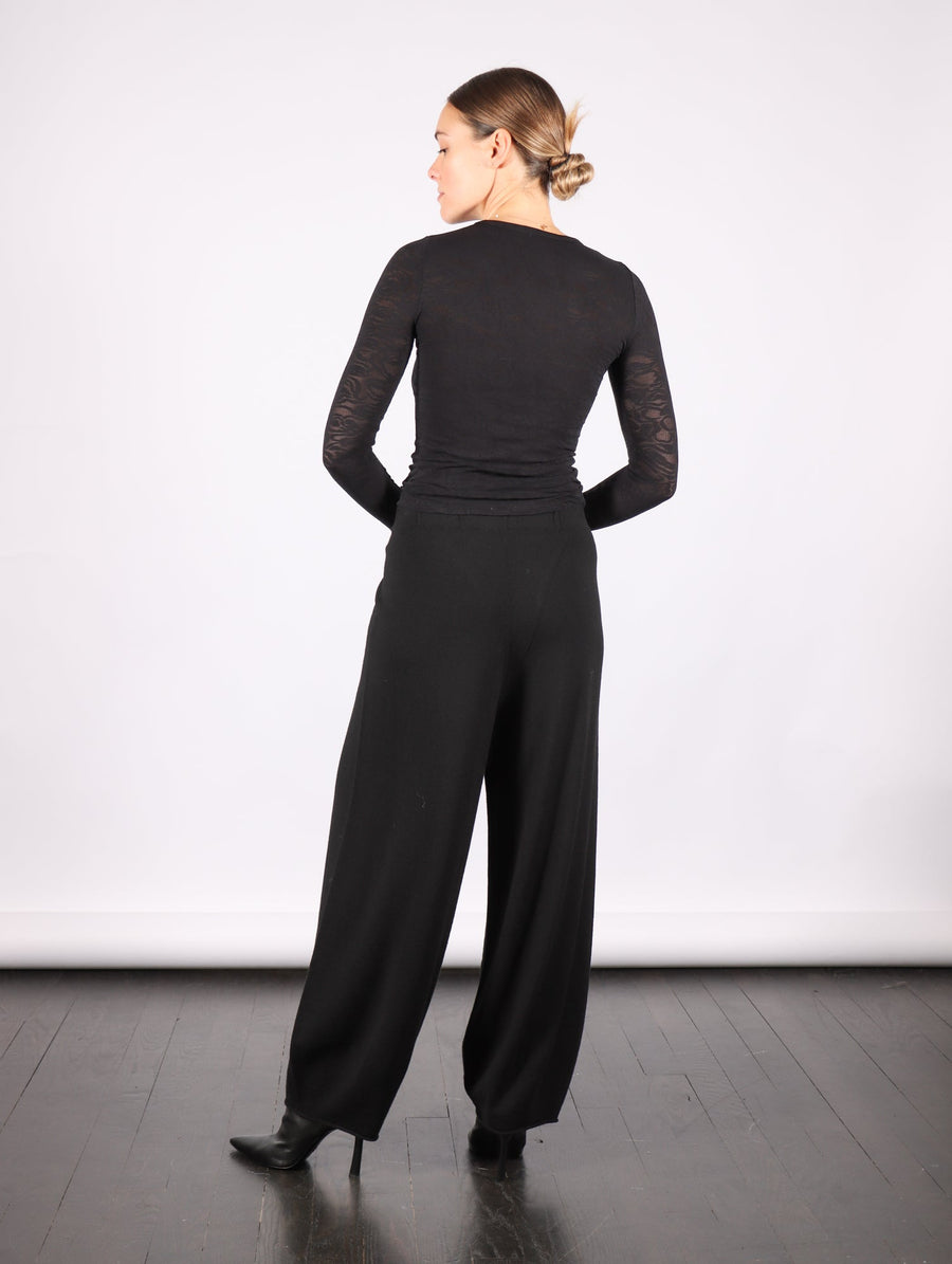 Felted Wool Trouser in Nero by Liviana Conti-Liviana Conti-Idlewild