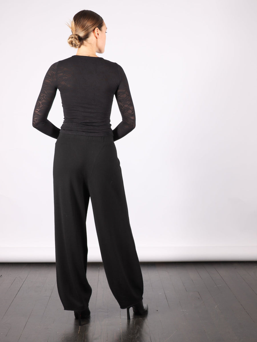 Felted Wool Trouser in Nero by Liviana Conti-Liviana Conti-Idlewild