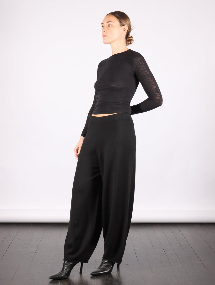 Felted Wool Trouser in Nero by Liviana Conti-Liviana Conti-Idlewild