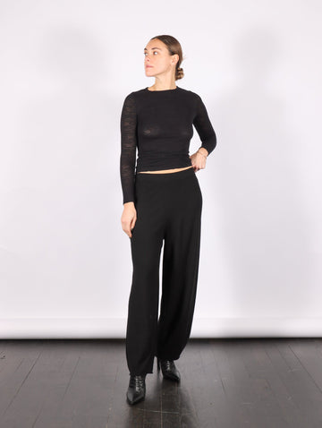 Felted Wool Trouser in Nero by Liviana Conti-Liviana Conti-Idlewild