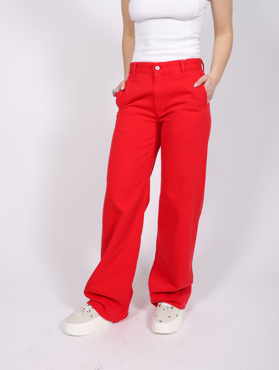 Five Pocket Pants in Red by MM6 Maison Margiela