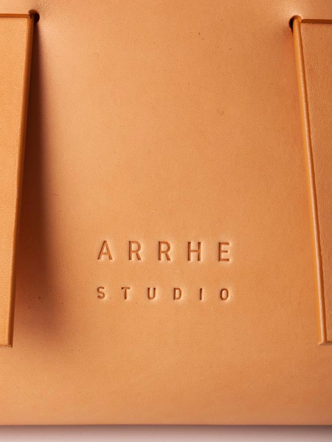 Flat Shoulder Bag in Natural by Arrhe Studio-Arrhe Studio-Idlewild