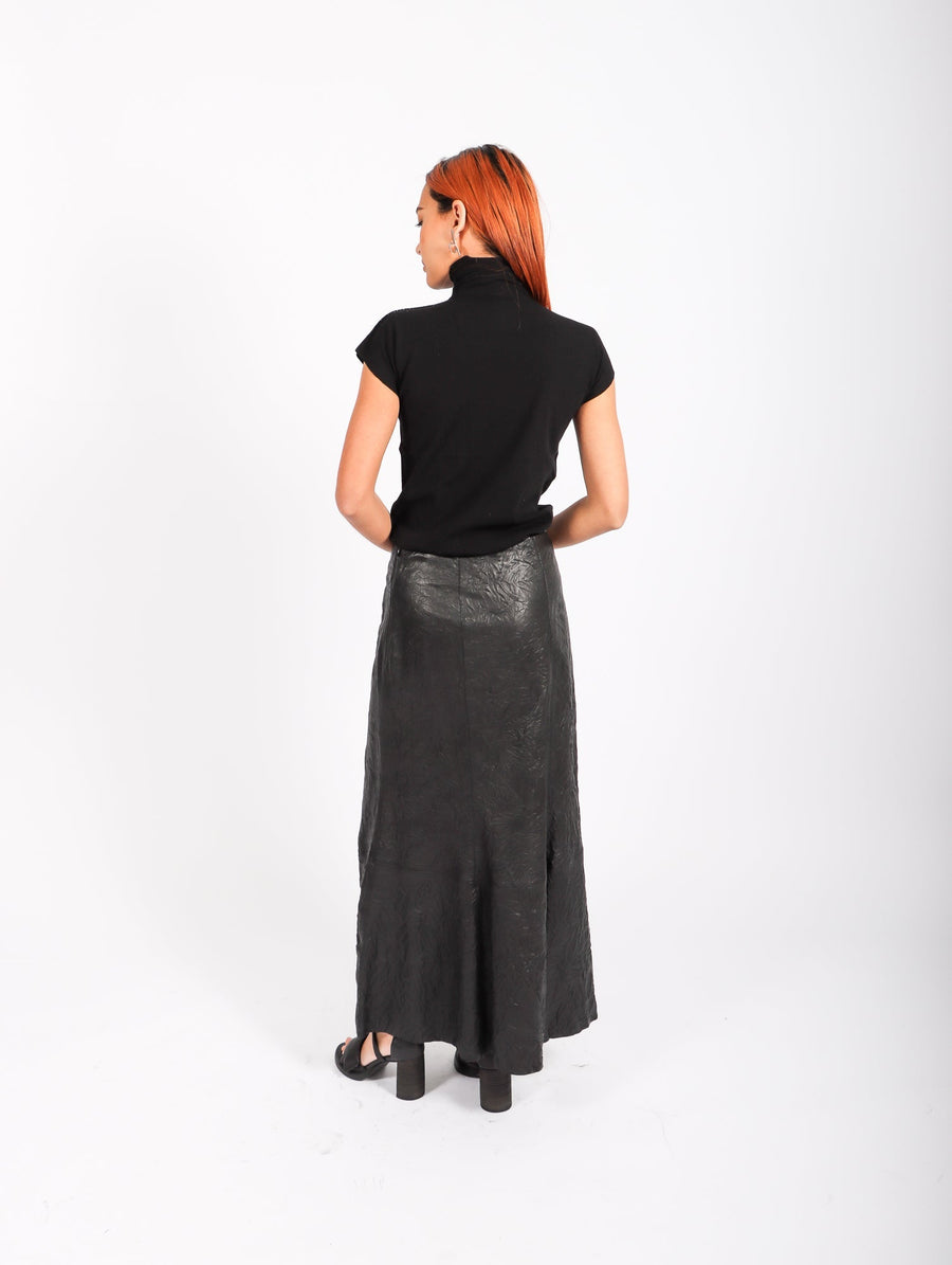 Floella Leather Skirt in Black by Malene Birger-Idlewild