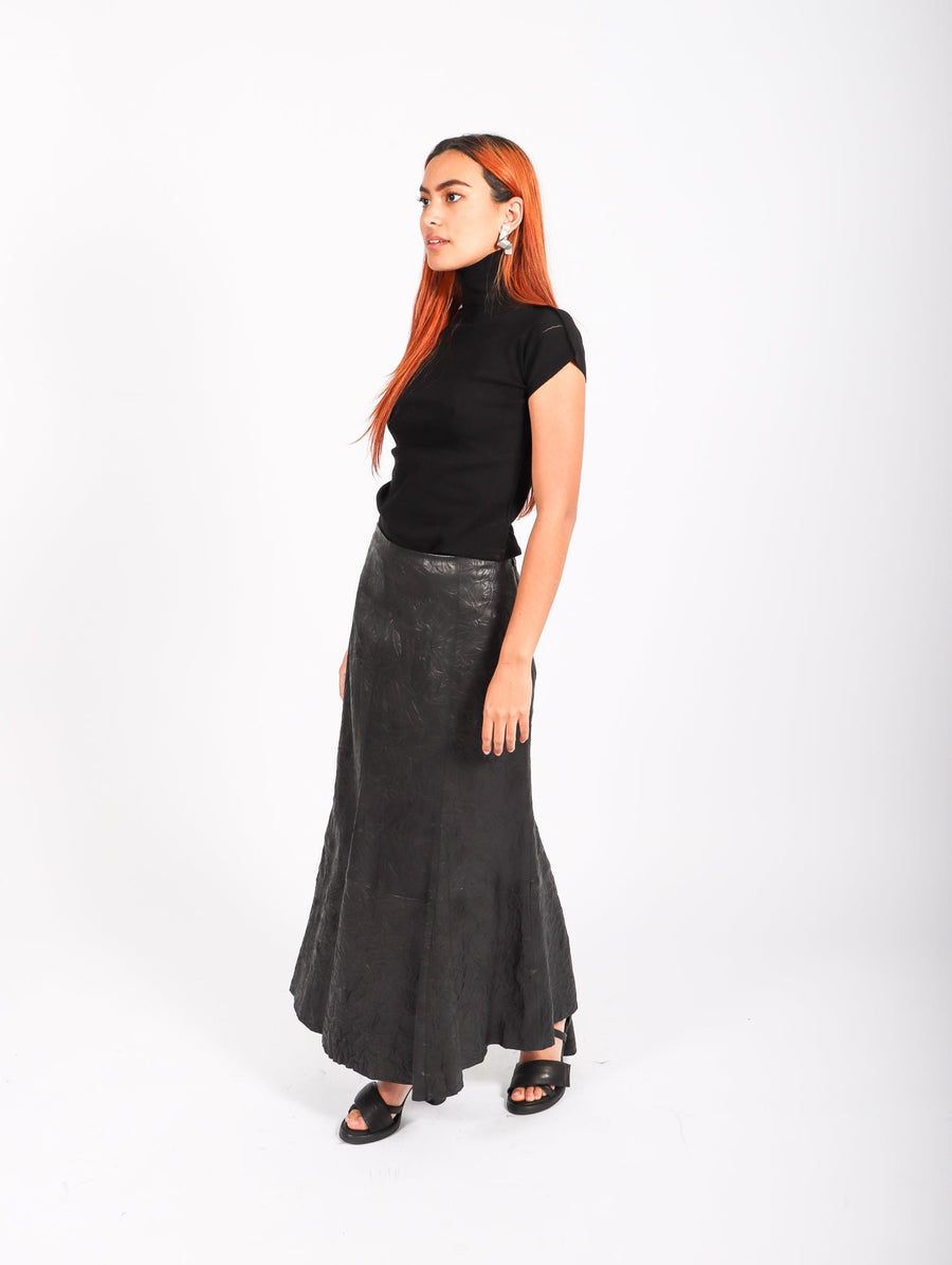 Floella Leather Skirt in Black by Malene Birger-Idlewild