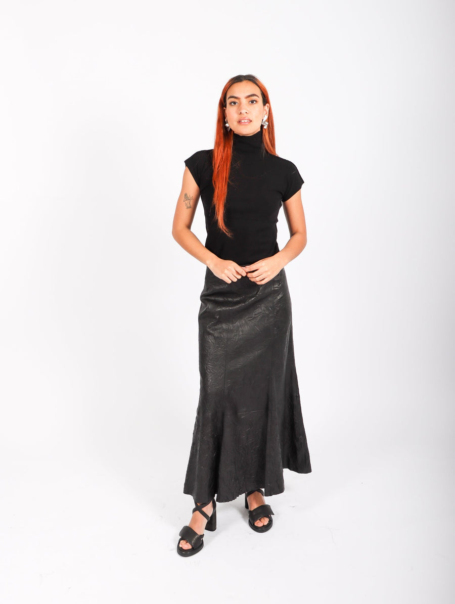 Floella Leather Skirt in Black by Malene Birger-Idlewild