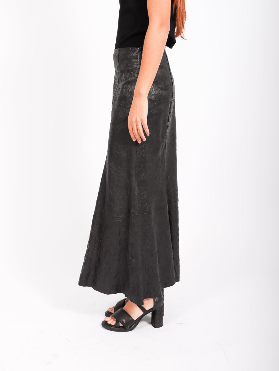 Floella Leather Skirt in Black by Malene Birger-Idlewild