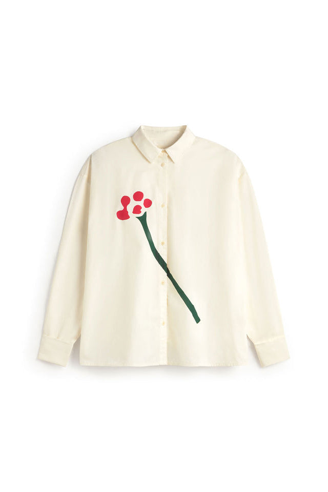Flower Juana Blouse in White by Thinking Mu-Thinking Mu-Idlewild