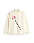 Flower Juana Blouse in White by Thinking Mu-Thinking Mu-Idlewild