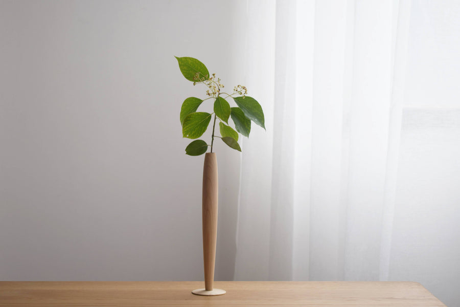 Flower Vase in White Maple by Senser Woodcraft