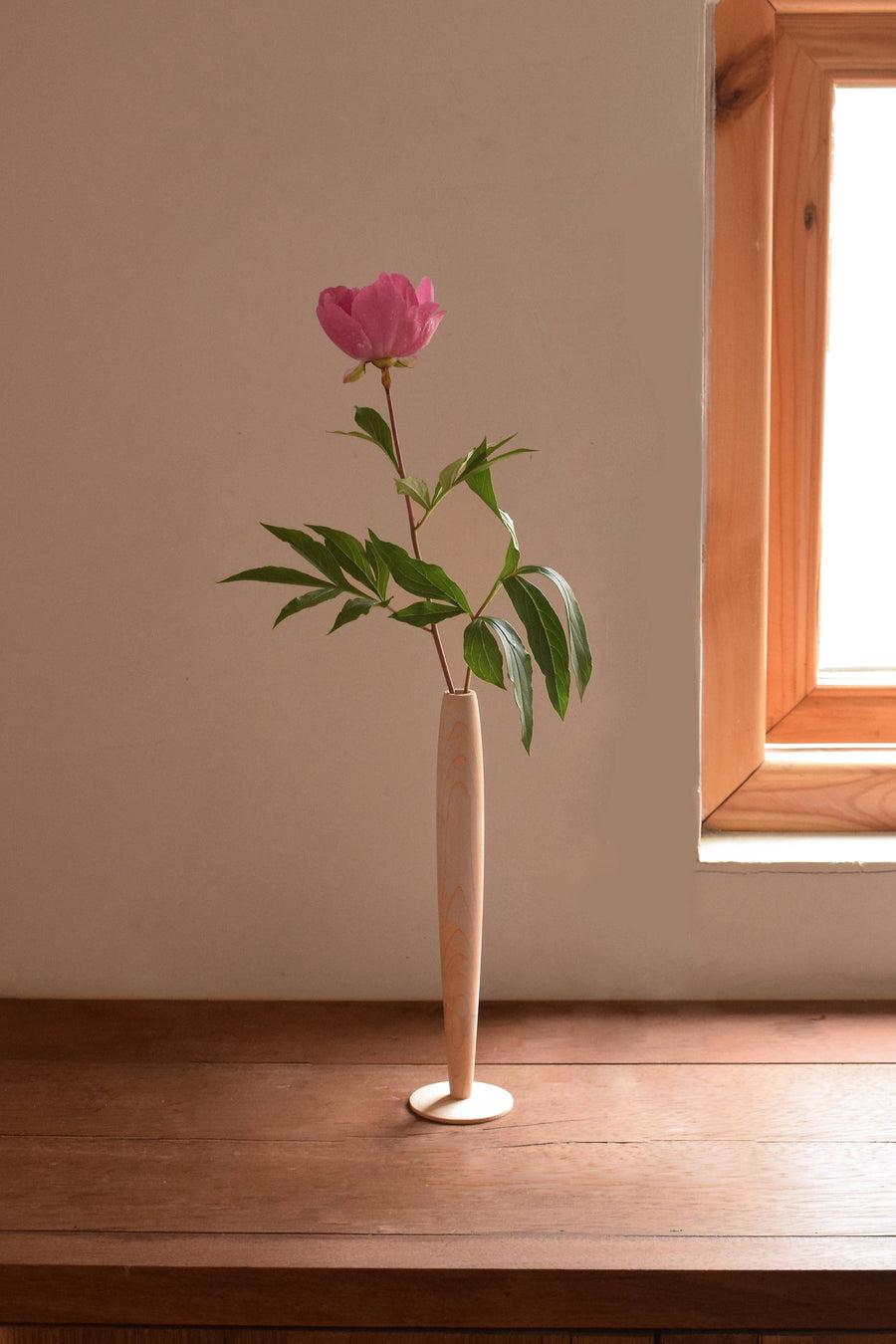 Flower Vase in White Maple by Senser Woodcraft