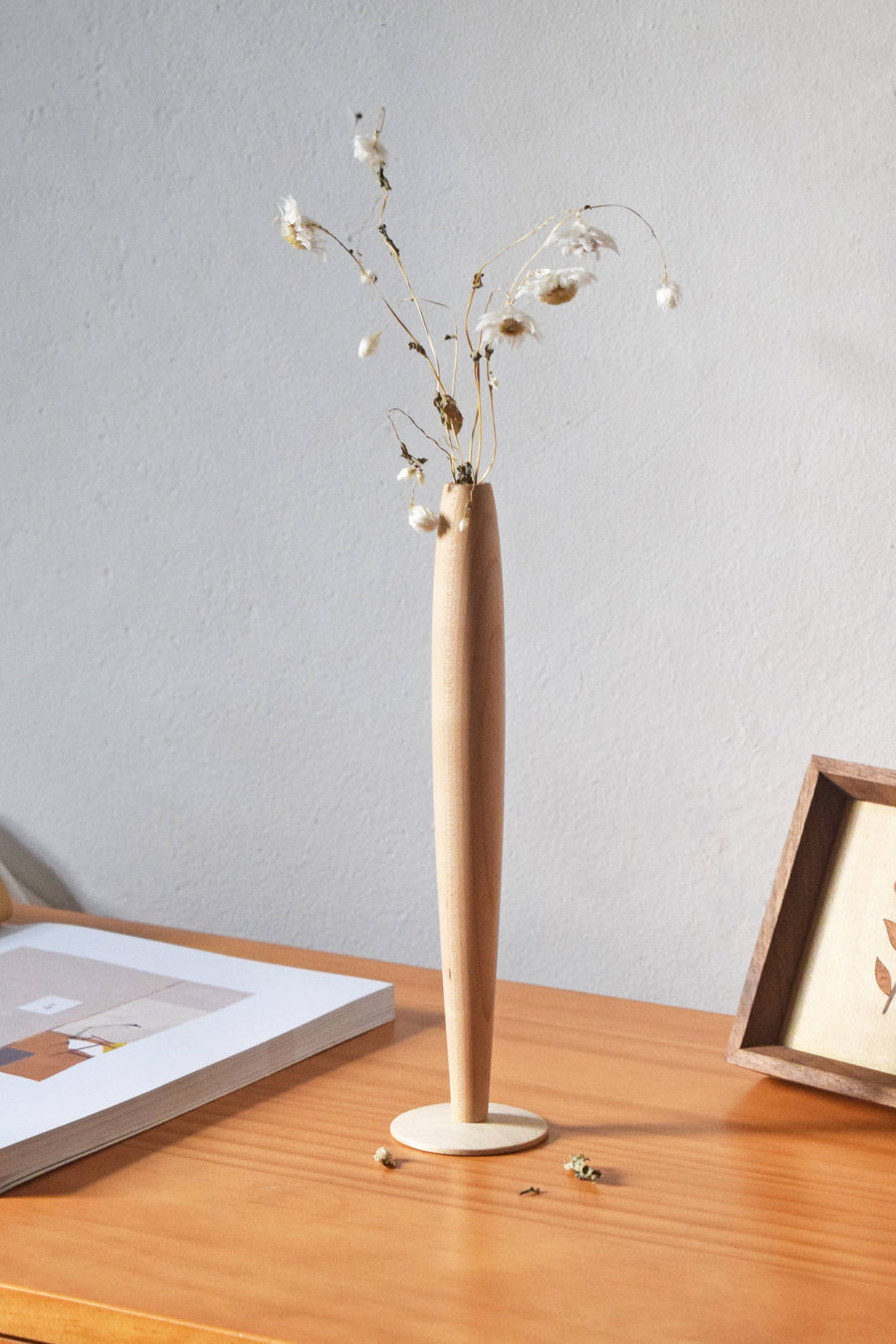 Flower Vase in White Maple by Senser Woodcraft