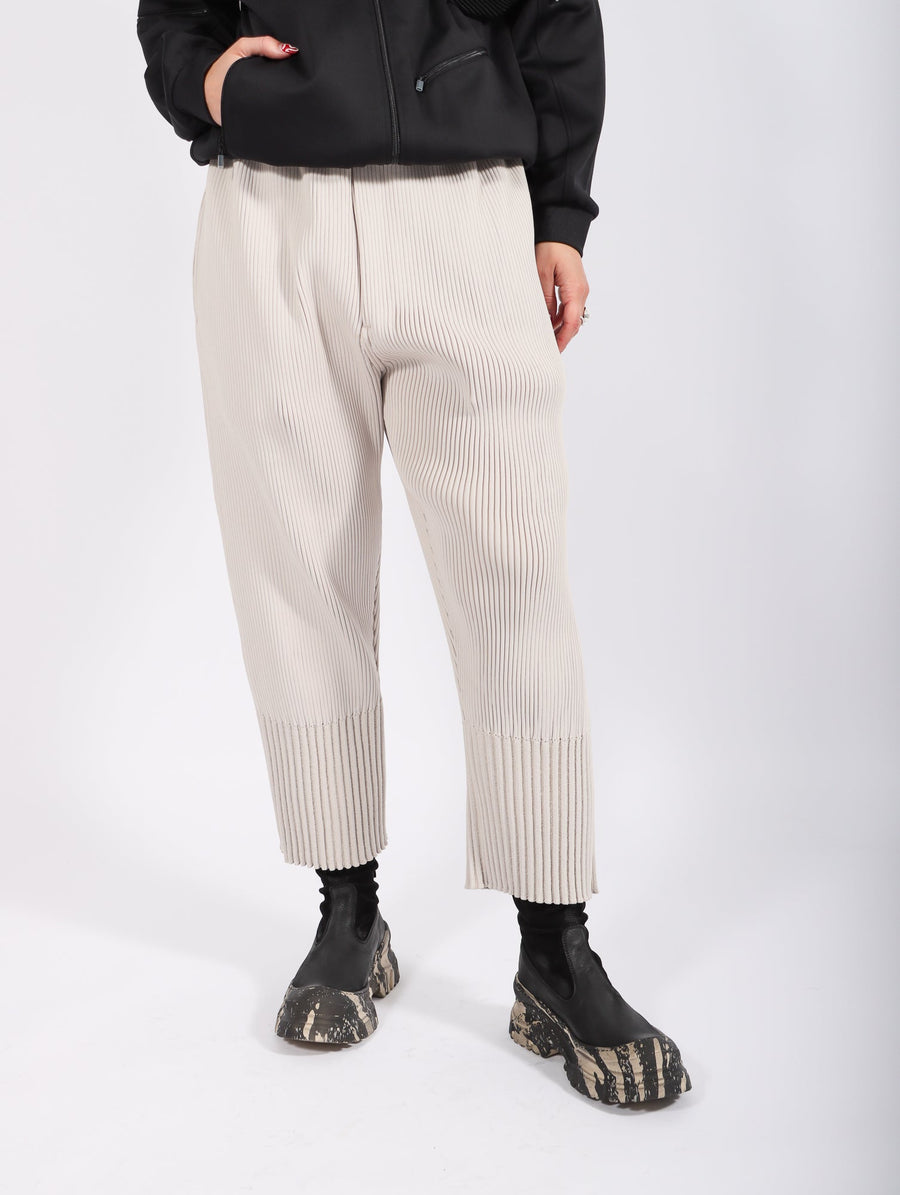 Fluted Taper Pants in Light Beige by CFCL-Idlewild