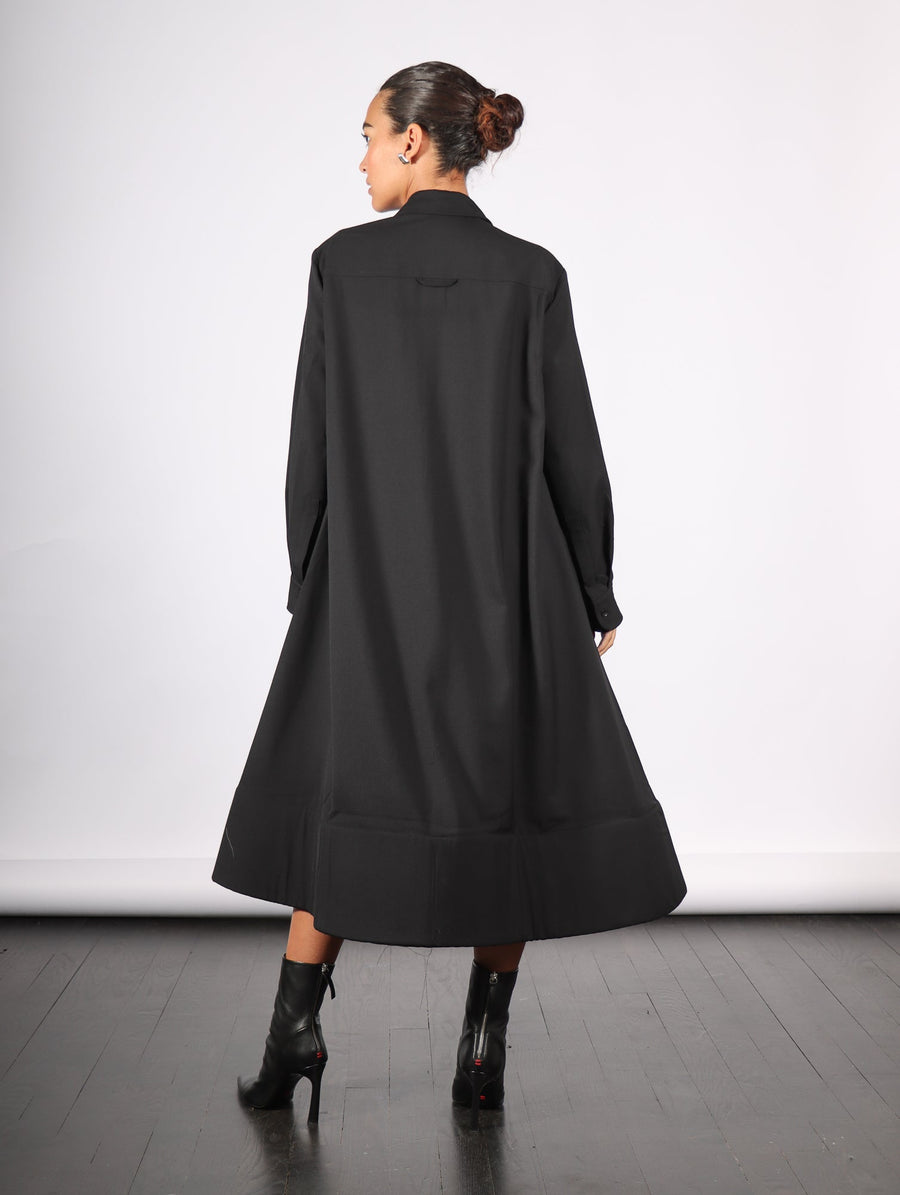 Foam Bottom Shirt Dress in Black by Melitta Baumeister