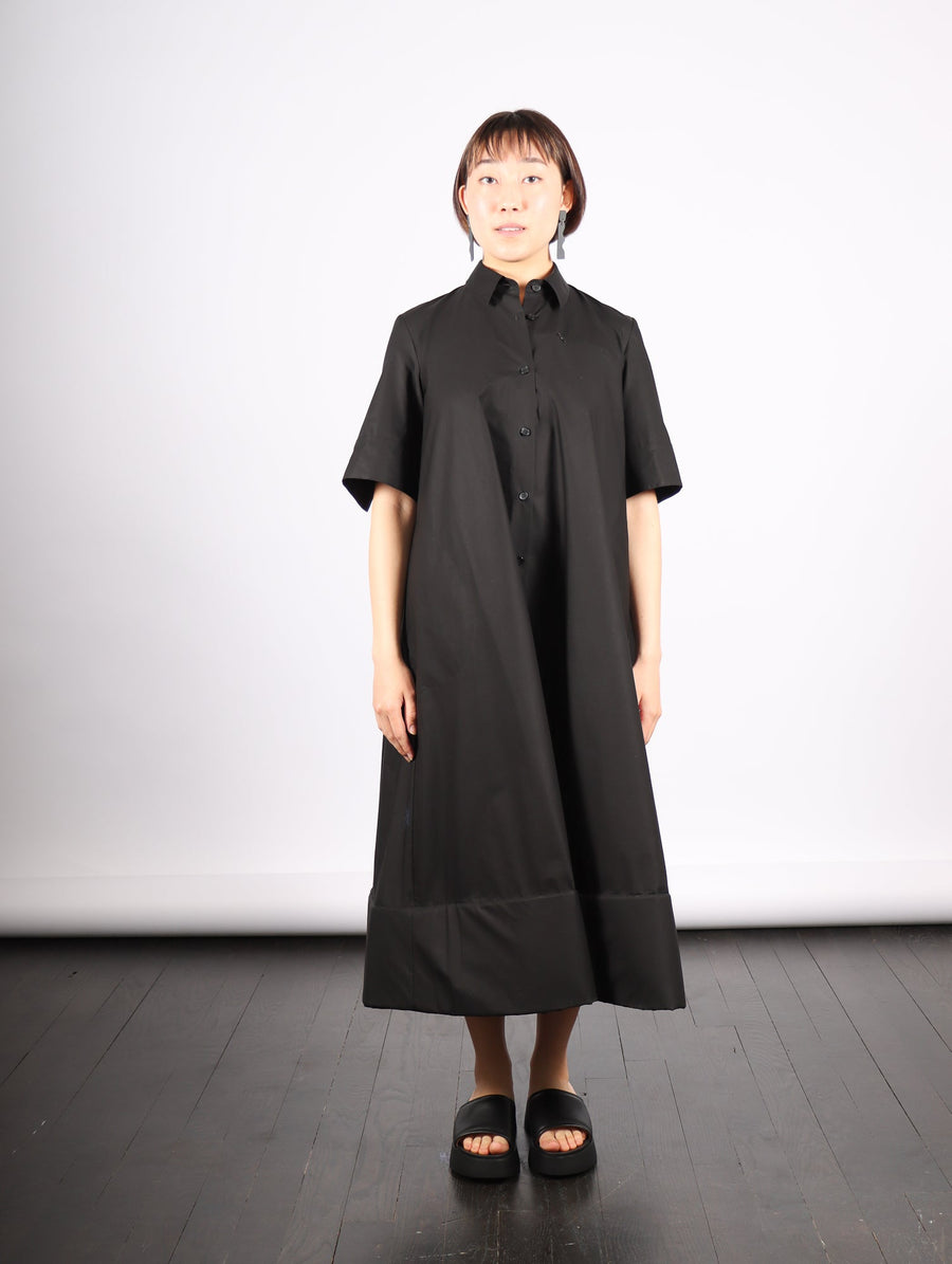 Foam Bottom Shirt Dress in Black by Melitta Baumeister