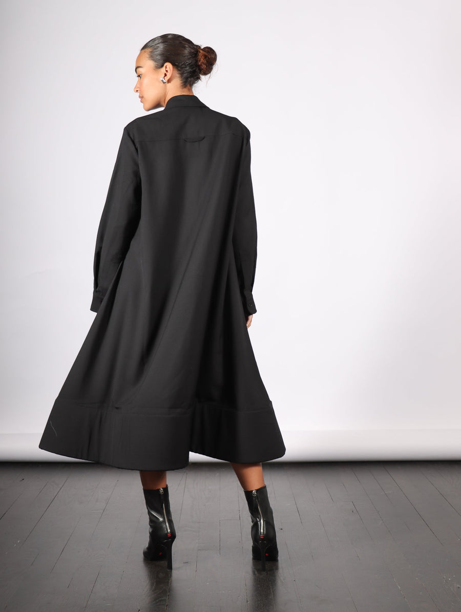 Foam Bottom Shirt Dress in Black by Melitta Baumeister