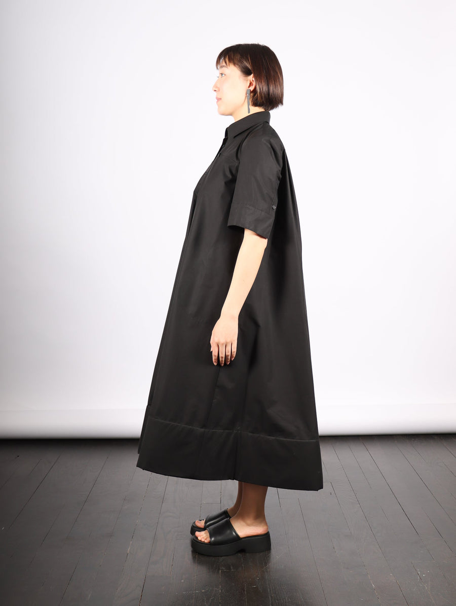 Foam Bottom Shirt Dress in Black by Melitta Baumeister