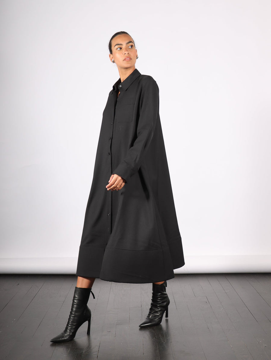 Foam Bottom Shirt Dress in Black by Melitta Baumeister