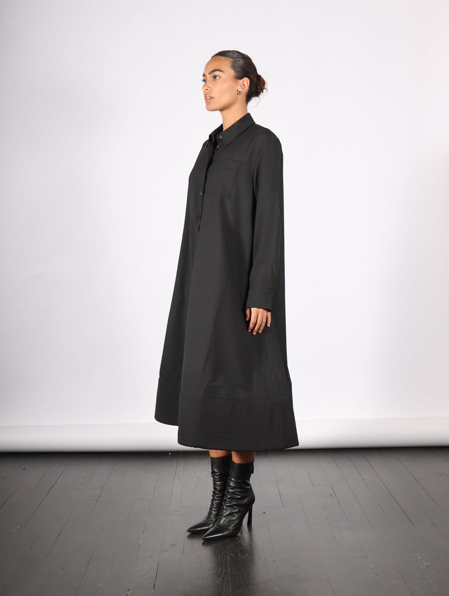 Foam Bottom Shirt Dress in Black by Melitta Baumeister