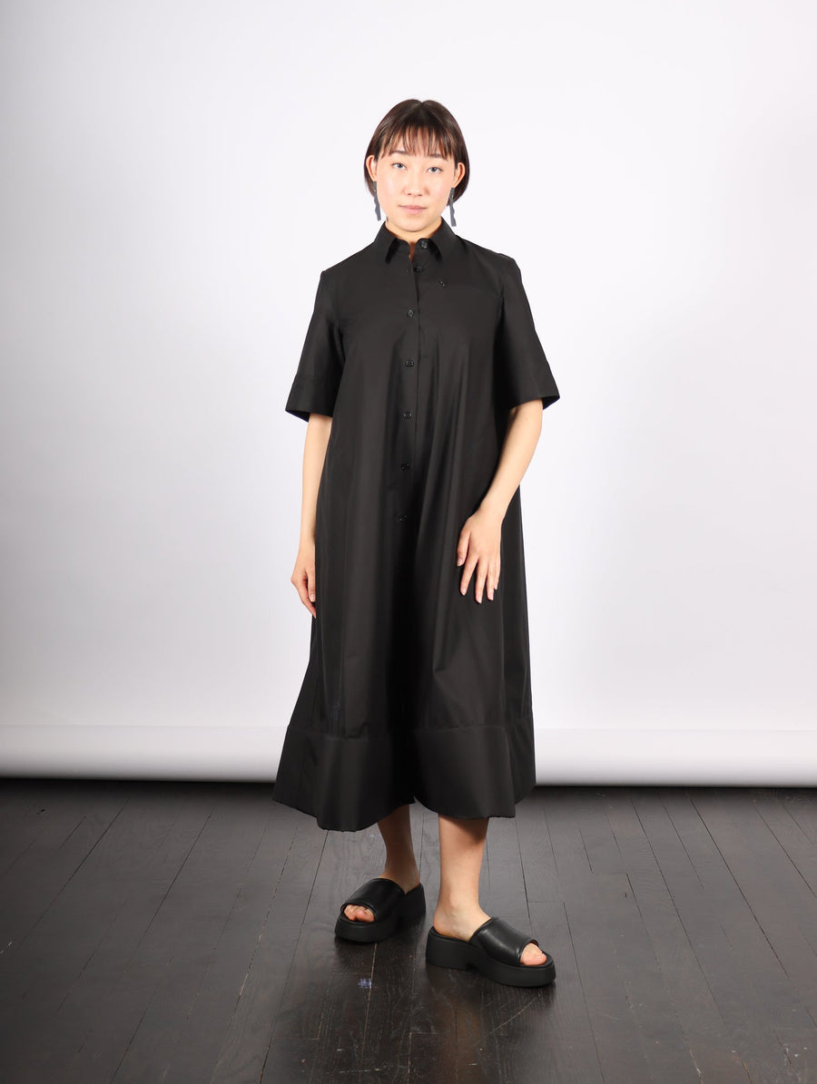 Foam Bottom Shirt Dress in Black by Melitta Baumeister