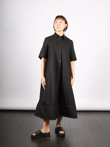 Foam Bottom Shirt Dress in Black by Melitta Baumeister