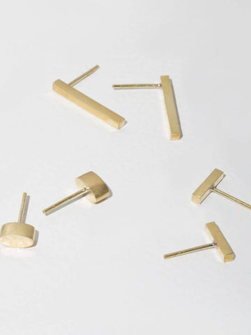 Forage Stud Earring Collection in Brass by Mulxiply