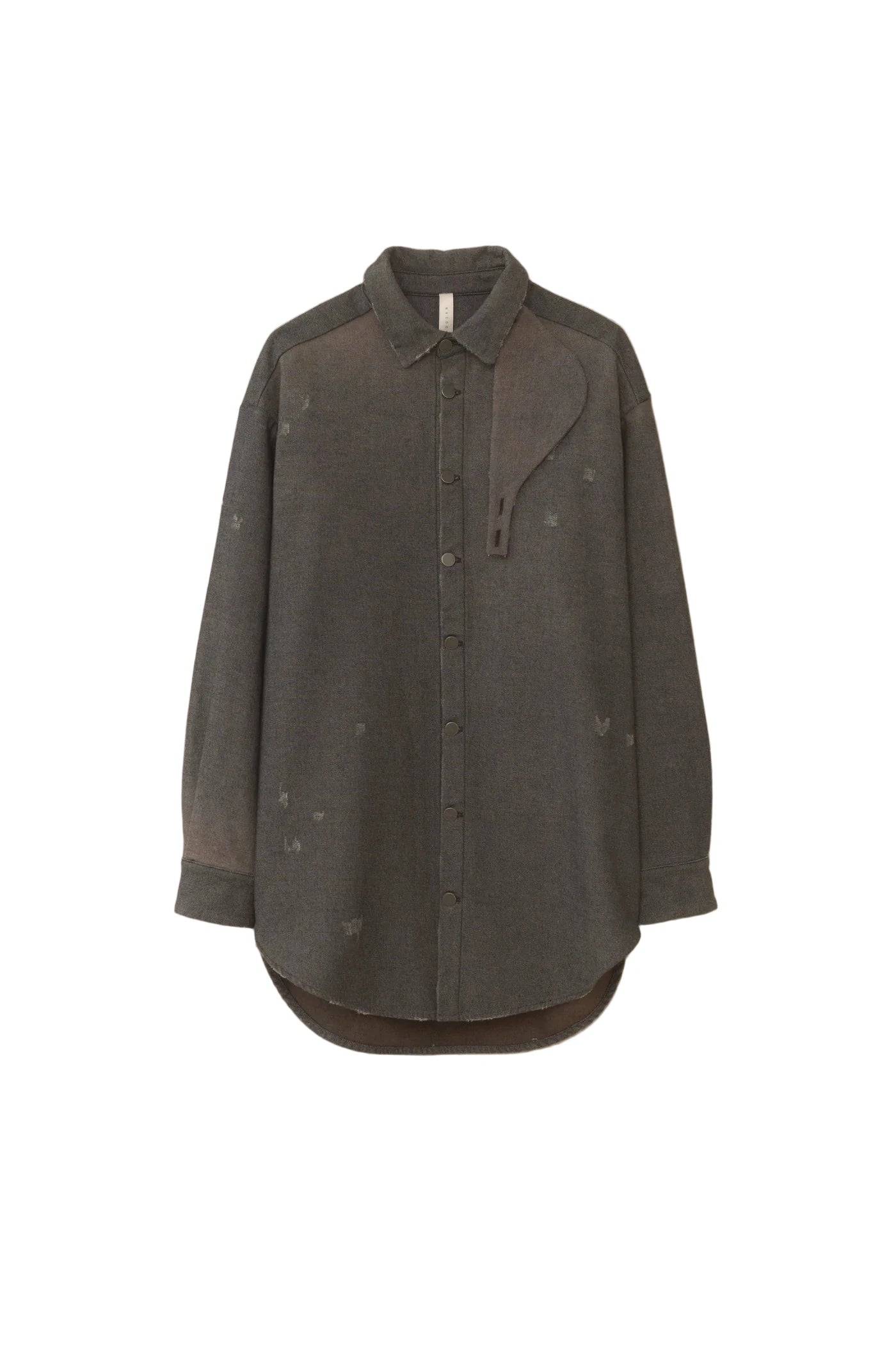 Worn Gaiter Shirt in Worn Denim by Lauren Manoogian-Lauren Manoogian-Idlewild