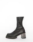 Gasolina Leather Stretch Boot in Nero by Lofina-Shoes-Lofina-Idlewild