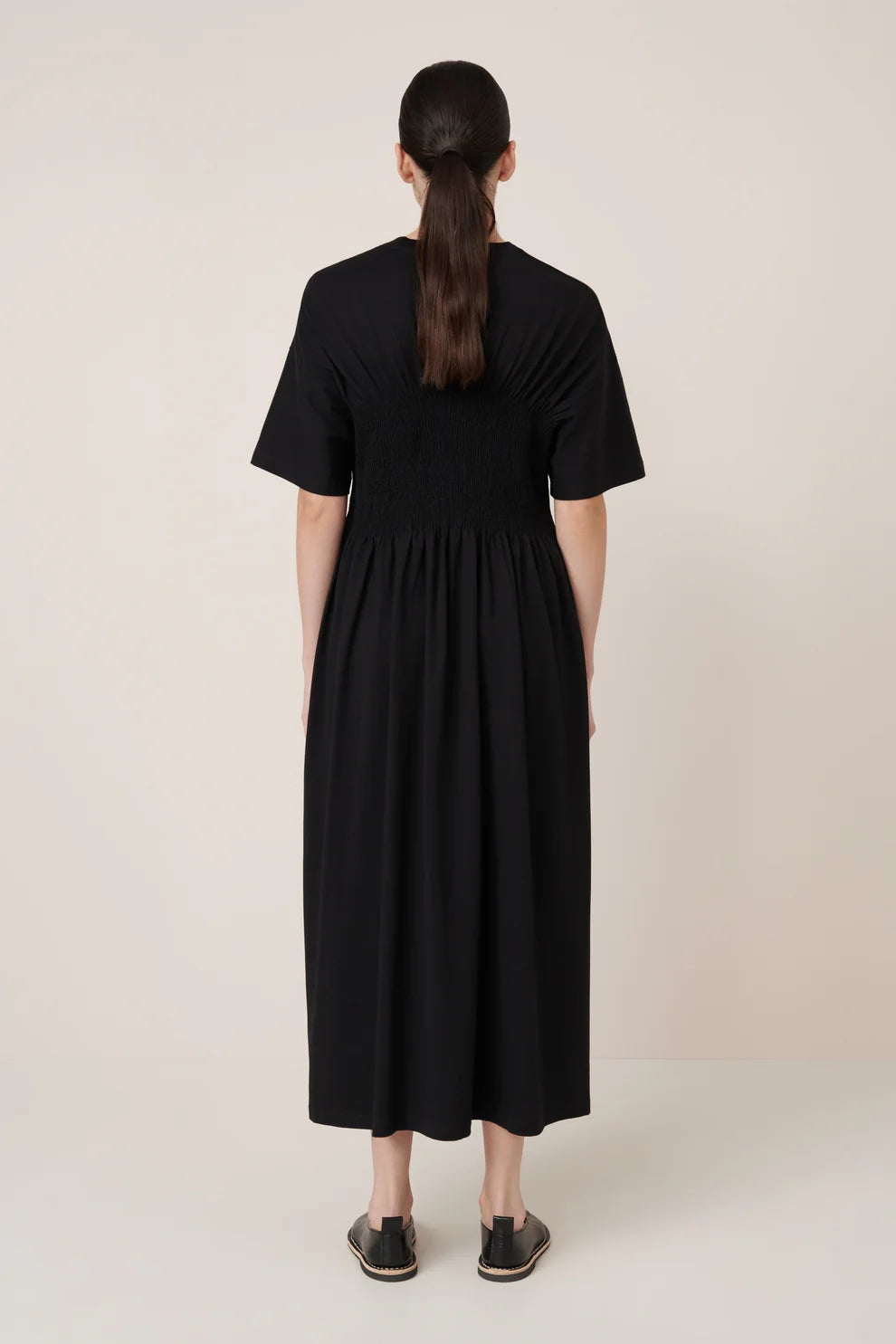 Gathered Dress in Black by Kowtow-Kowtow-Idlewild