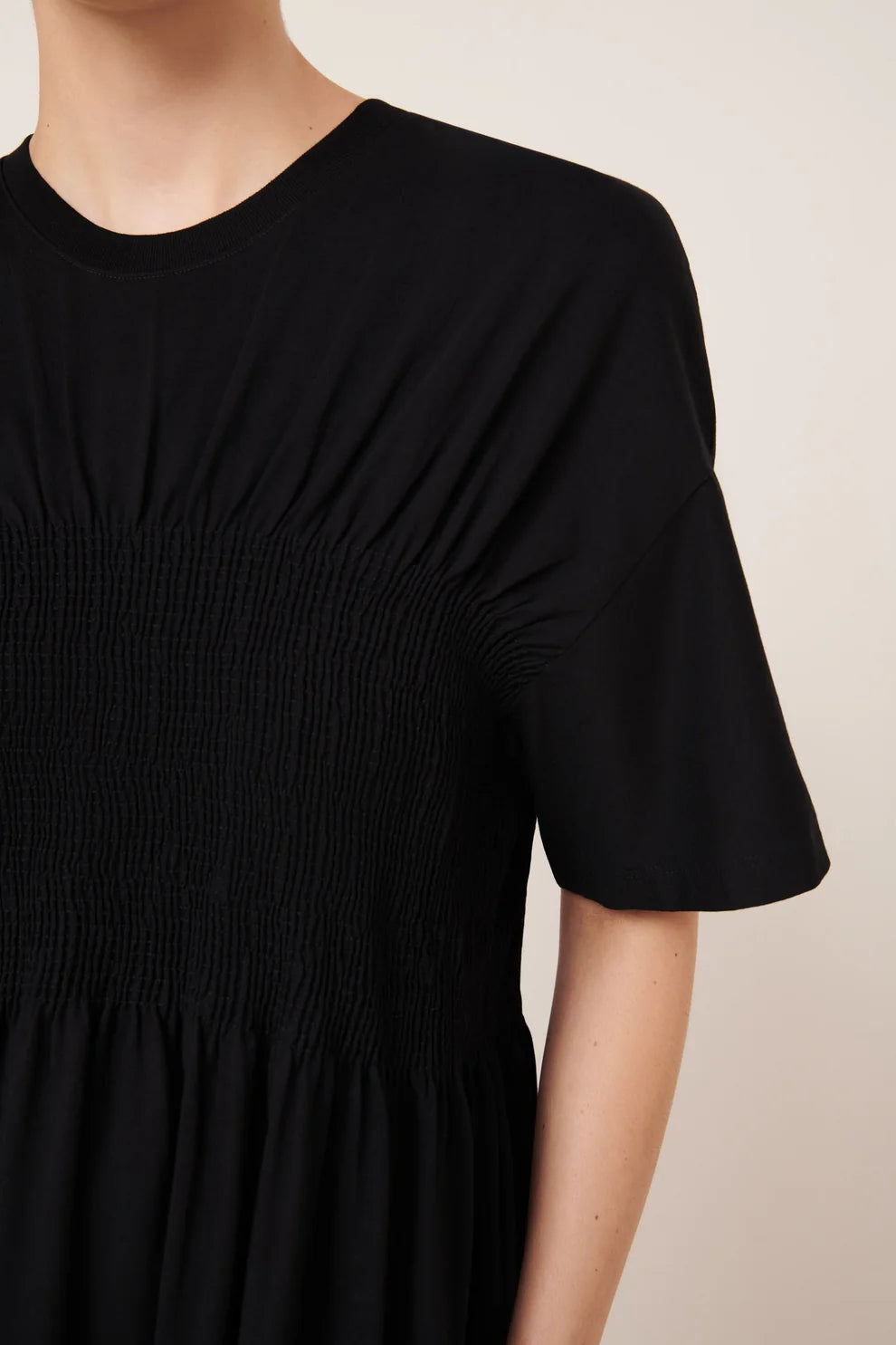 Gathered Dress in Black by Kowtow-Kowtow-Idlewild