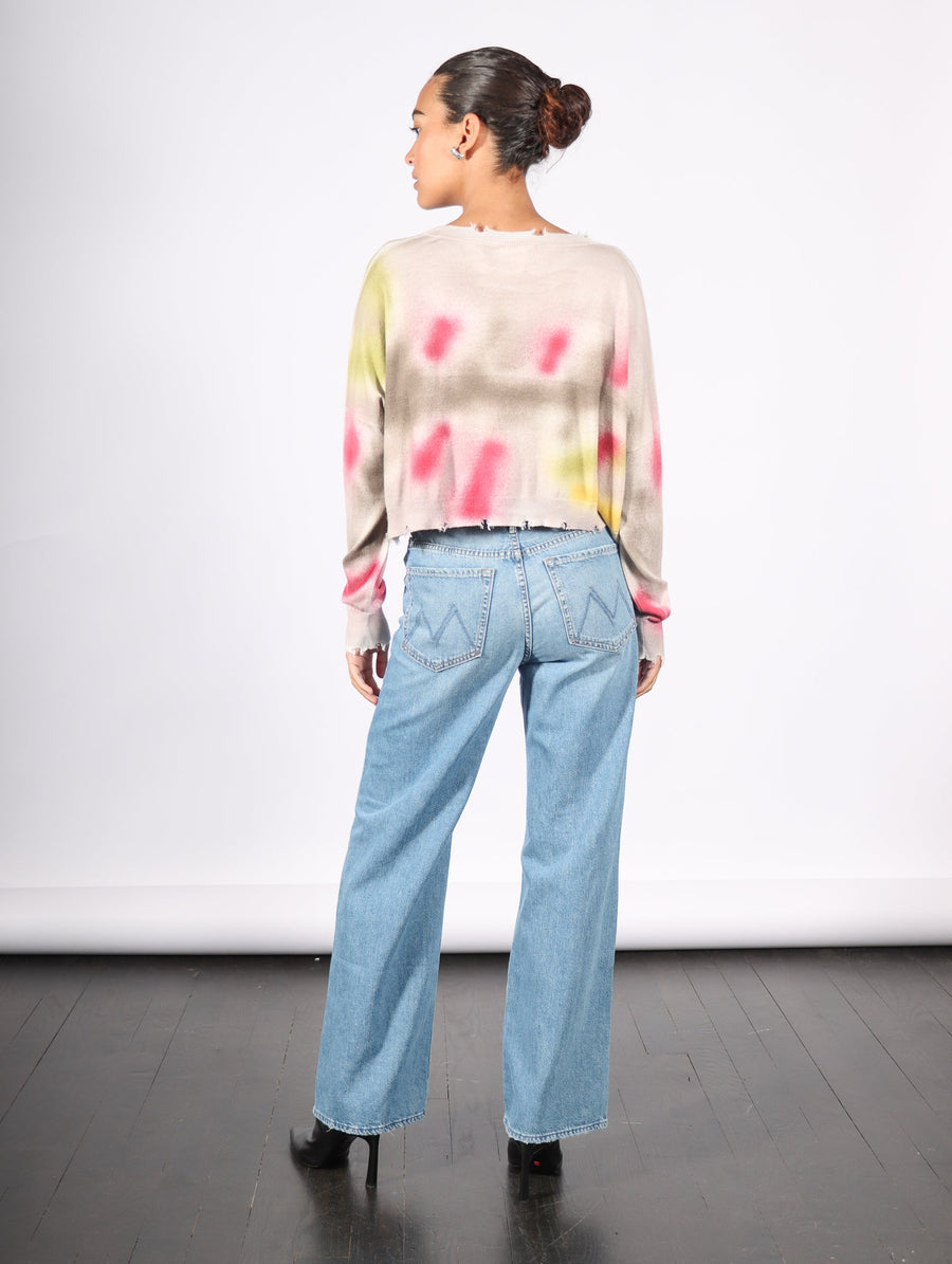 Graffiti Cropped Sweater in Multi by Planet