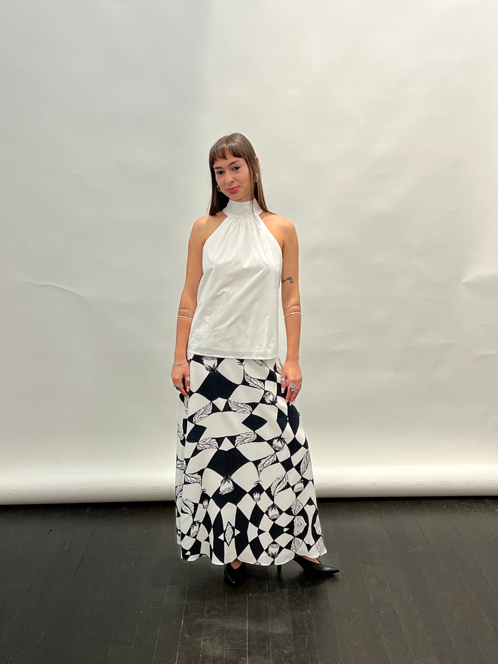 Halter Neck Top with Big Bow in White by Shwetambari-Shwetambari-Idlewild