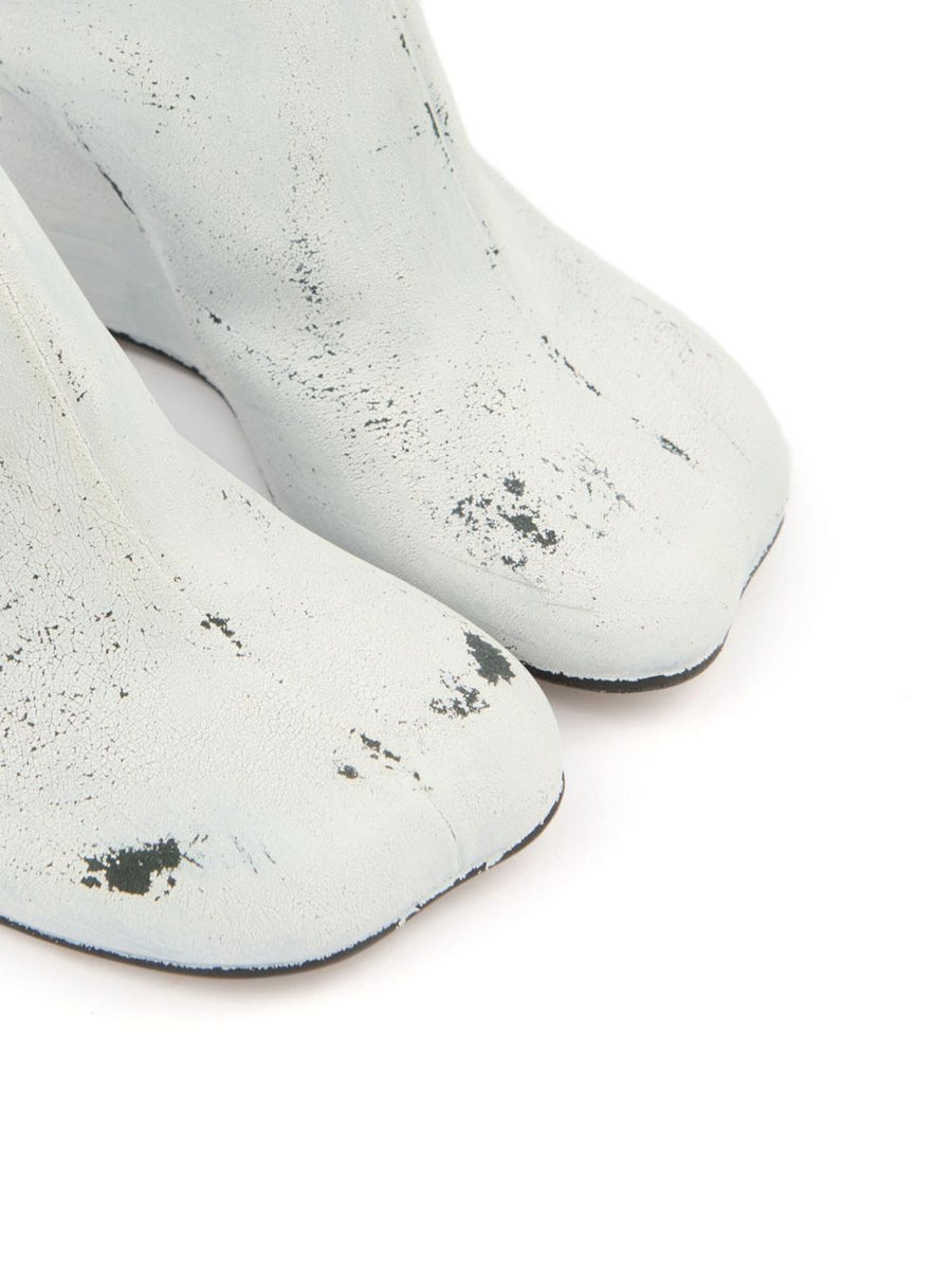 Heeled Slipper Wedge in White by MM6 Maison Margiela-MM6-Idlewild