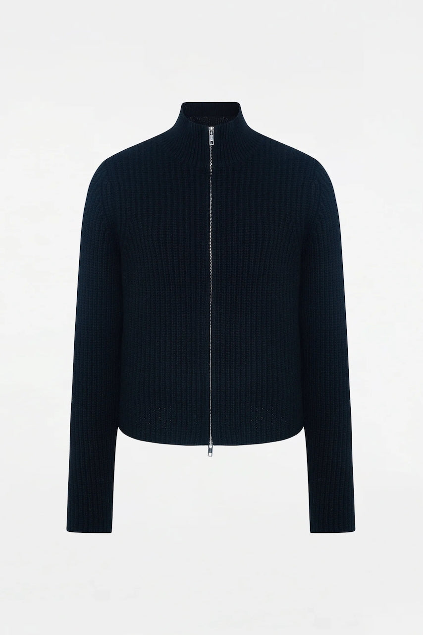 High Neck Zip Up Black by 6397-Tops-6397-Idlewild