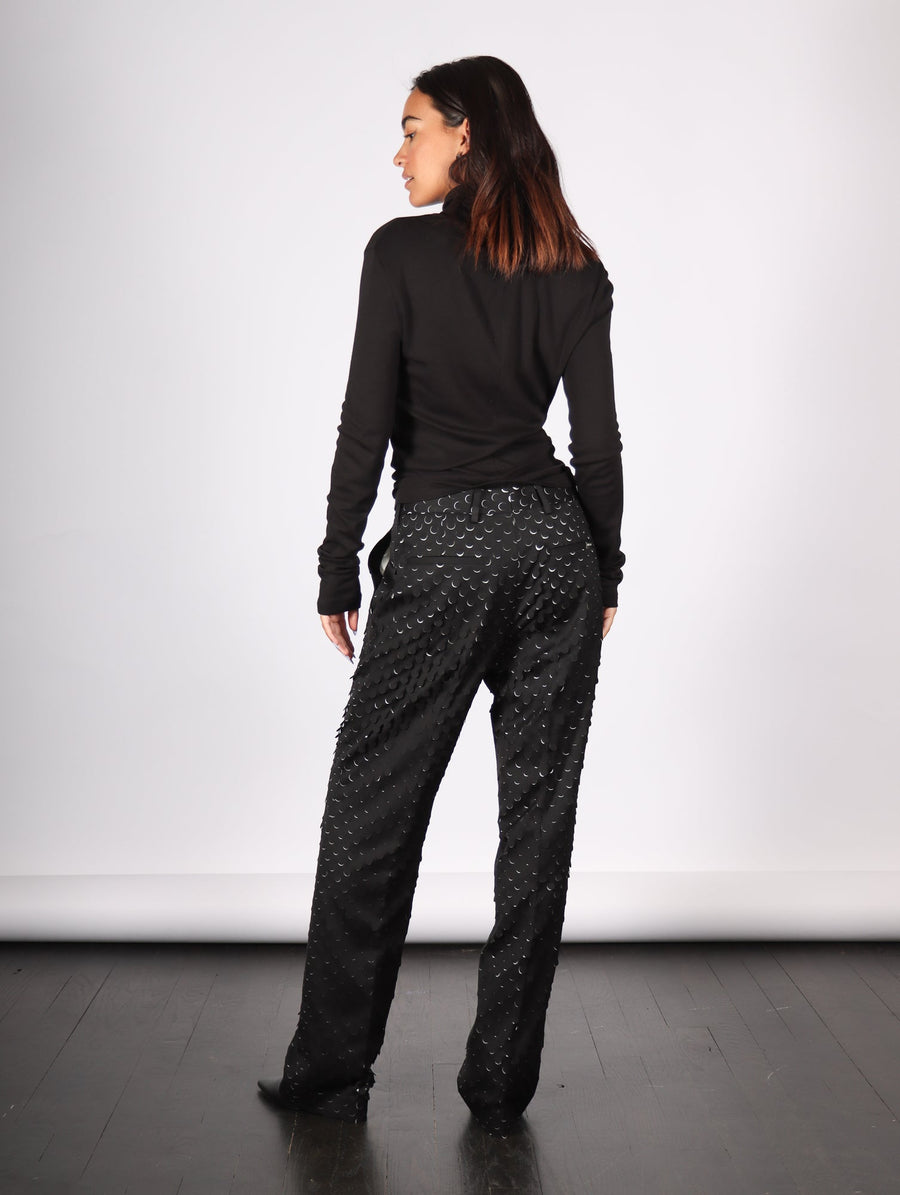 Hole Punched Car Trouser in Black by Helmut Lang