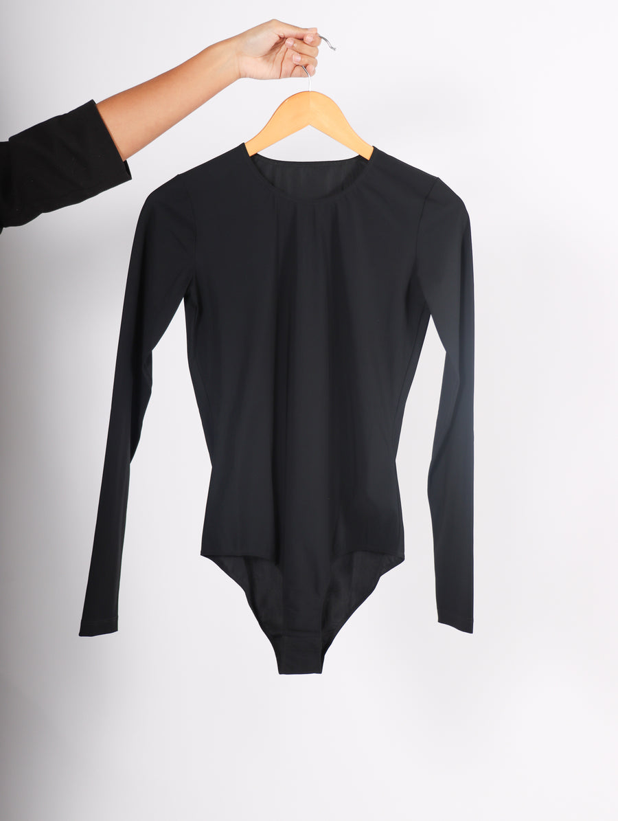 Crewneck Bodysuit in Black by MM6 Maison Margiela-Idlewild